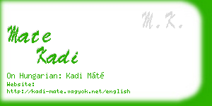 mate kadi business card