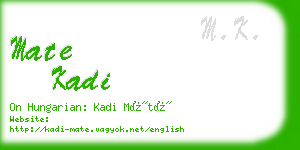 mate kadi business card